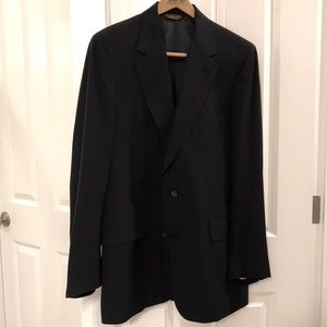 Vintage Nordstrom Navy Blue Wool Blazer.  Size 40/34L.